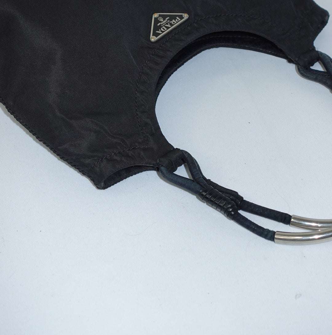 Prada Nylon Tote Metal Strap