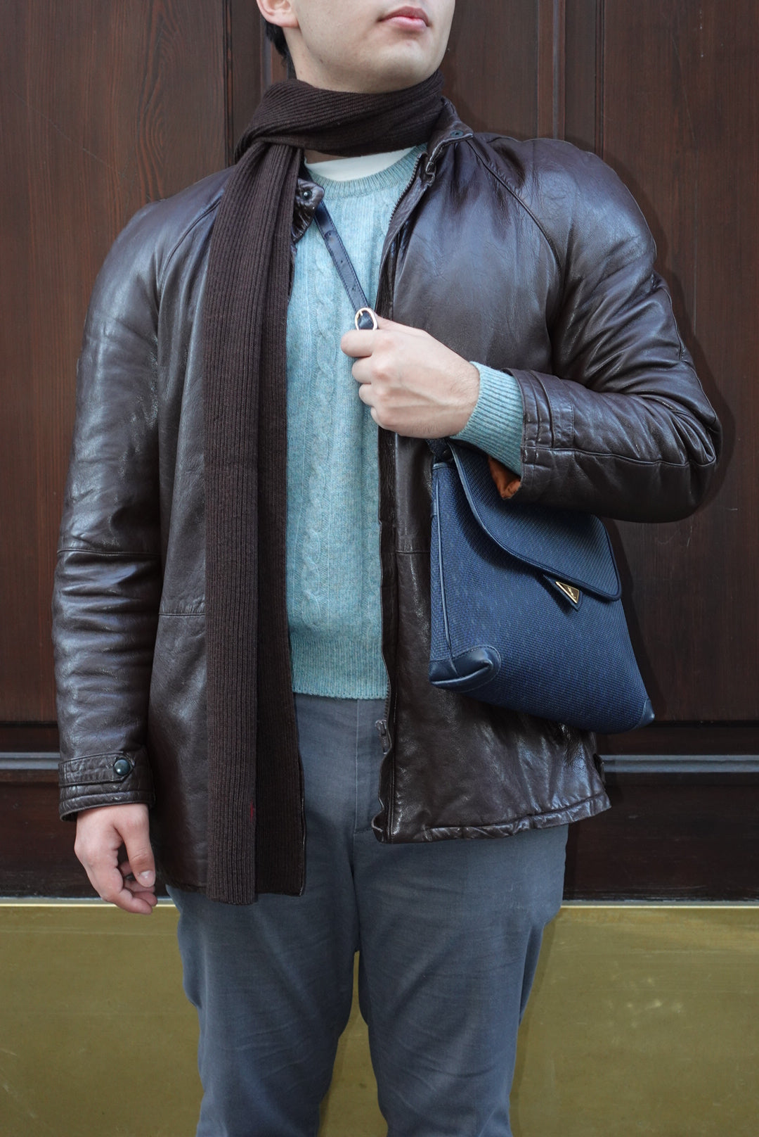 Yves Saint Laurent Vintage Navy Crossbody Bag