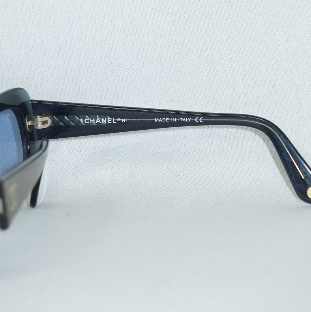 Chanel 2000s Gradient Blue Navy Sunglasses