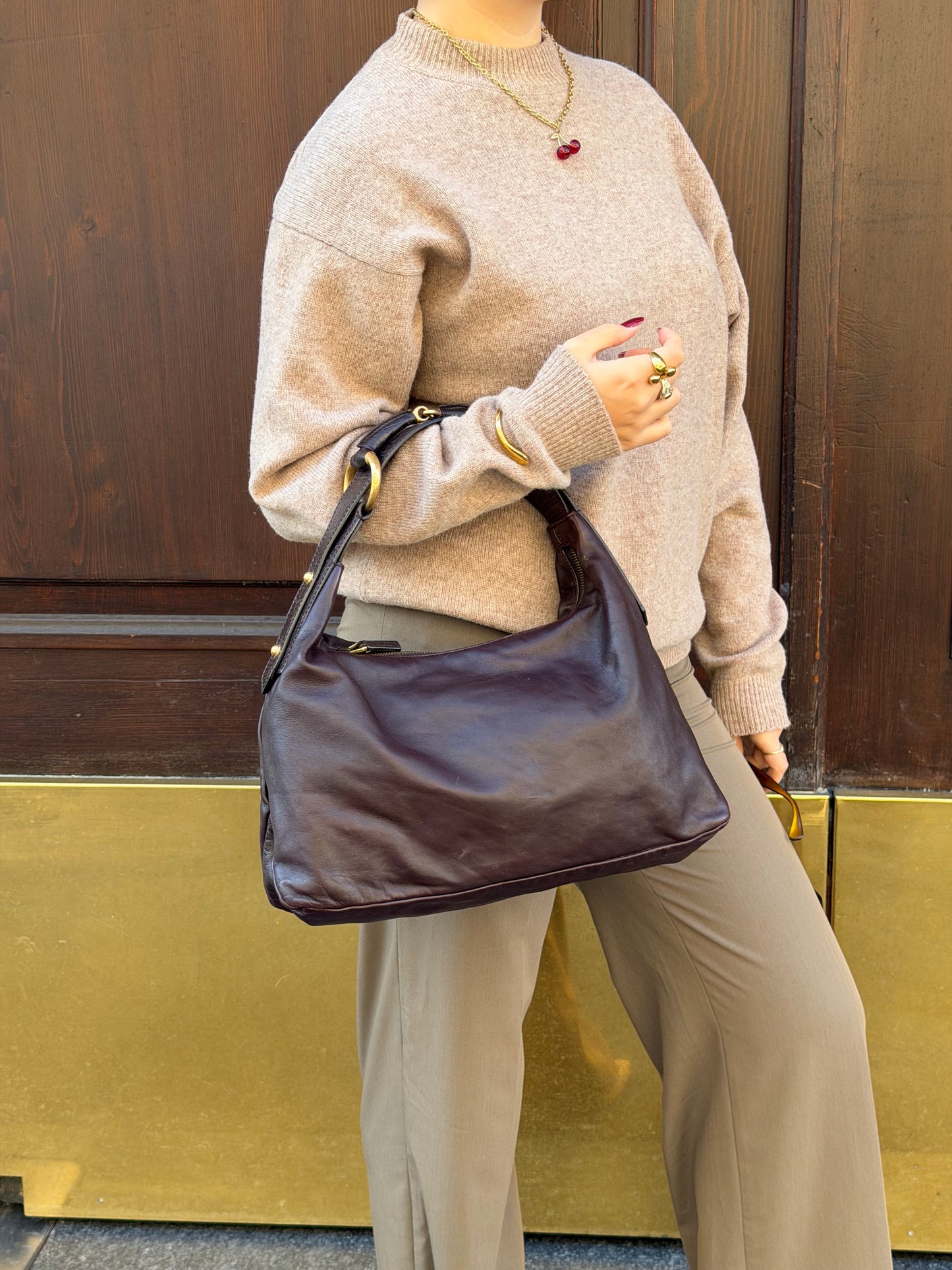 vintage gucci horsebit shoulder bag