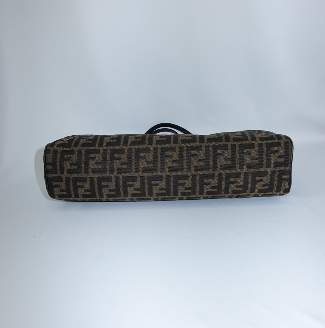 Fendi Bassotto Zucca Brown Bag