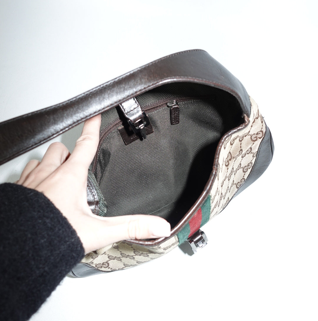 Gucci Jackie Monogram & Brown Bag