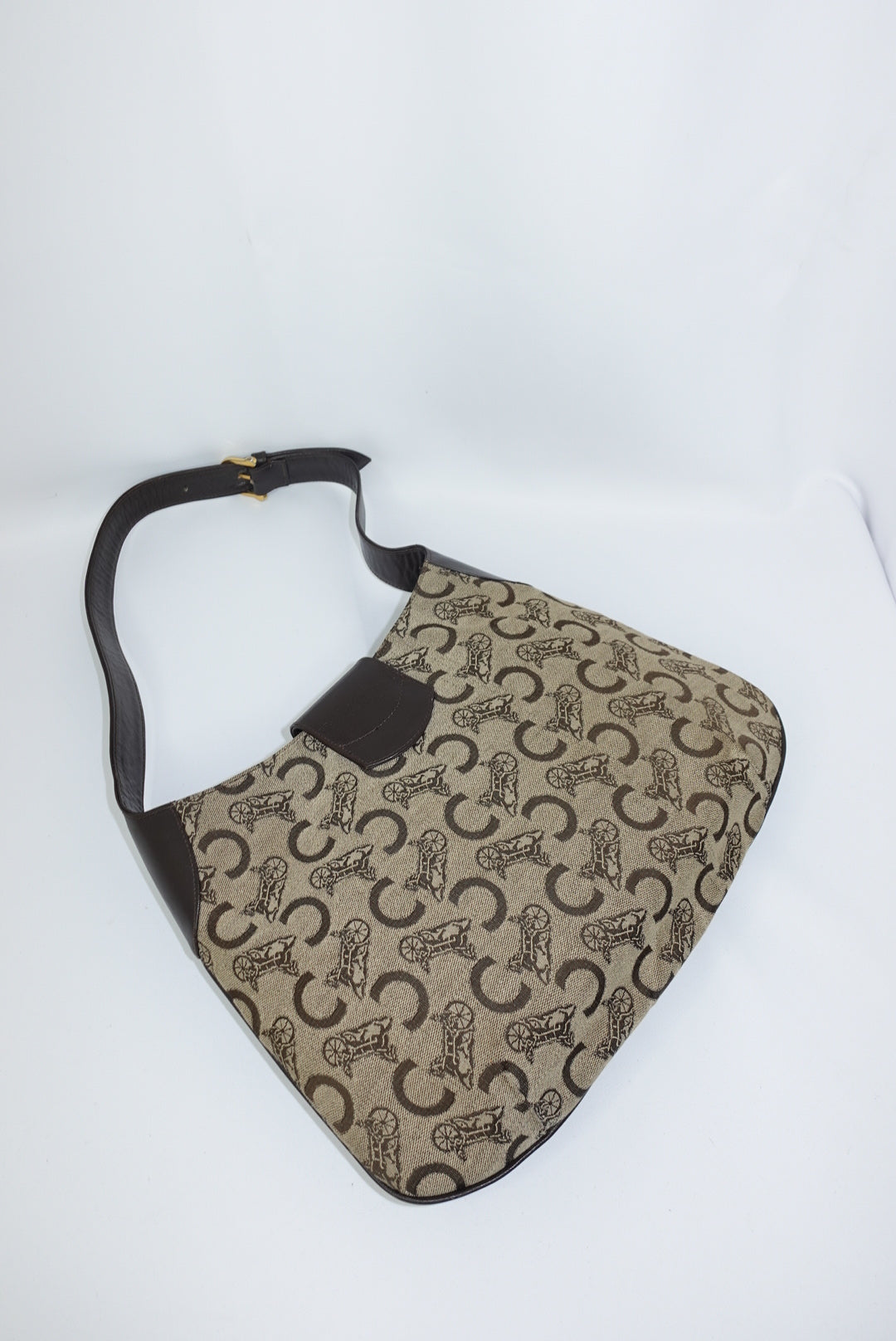 Cèline Vintage Monogram Canvas and Leather Brown Vintage Bag