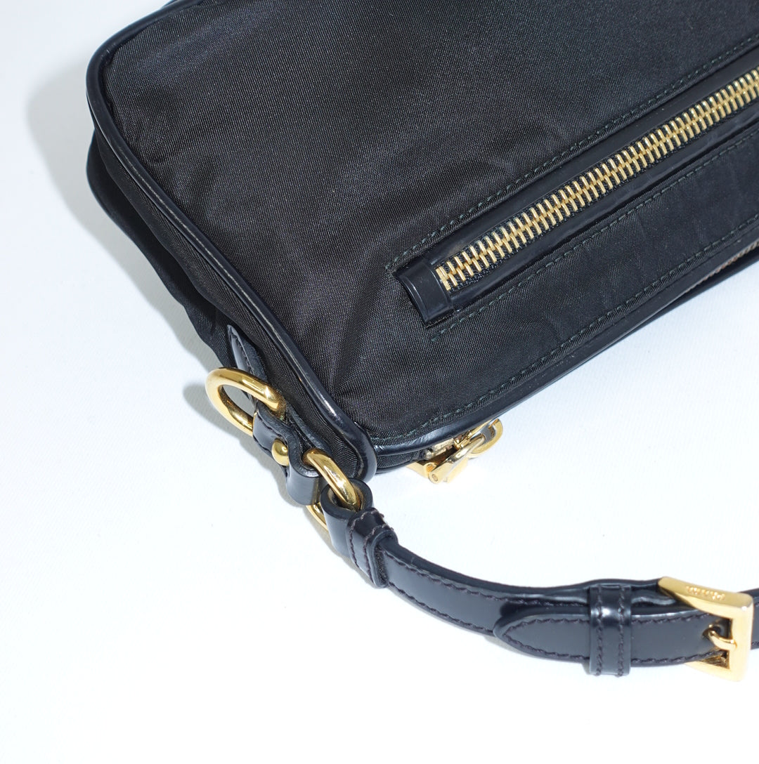 Prada Black Nylon Mini Shoulder Bag