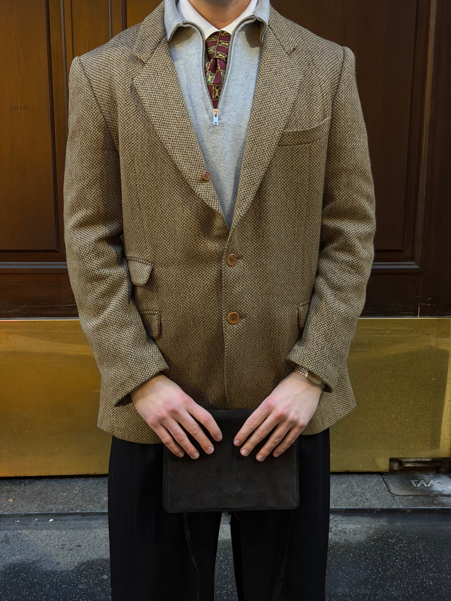 Gucci Wool Camel and Brown Vintage Blazer