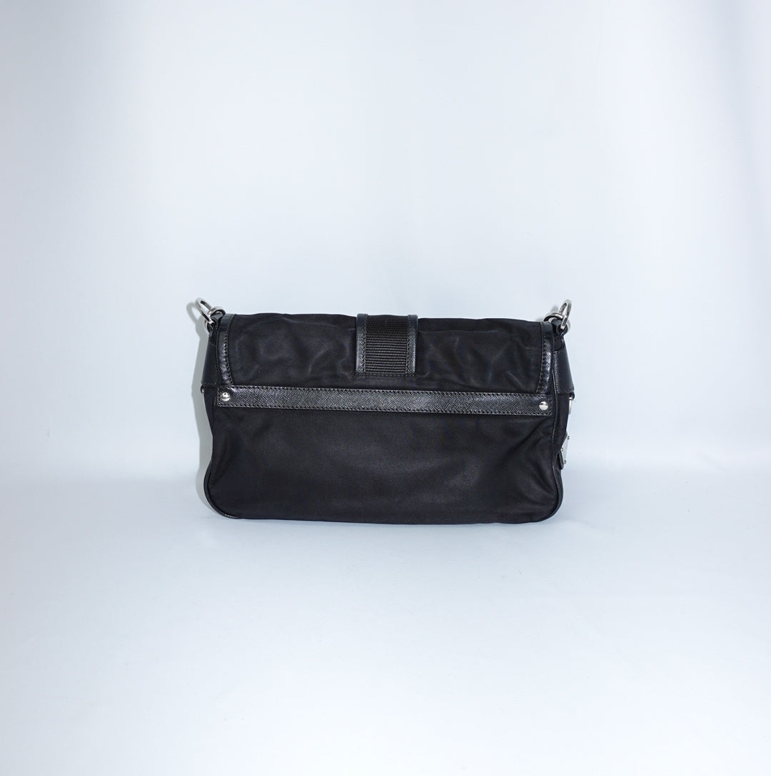 Prada Black Nylon Shoulder Bag