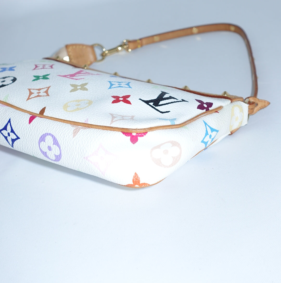 Louis Vuitton Murakami Pochette White Monogram Canvas