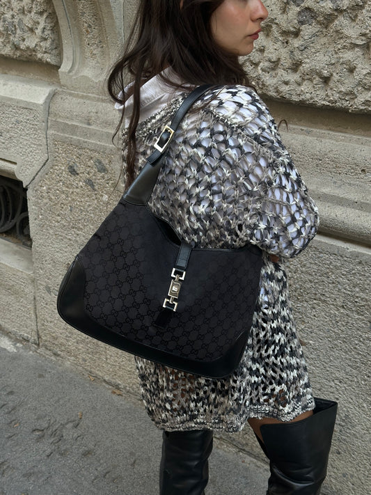 Gucci Vintage Jackie Black Shoulder Bag