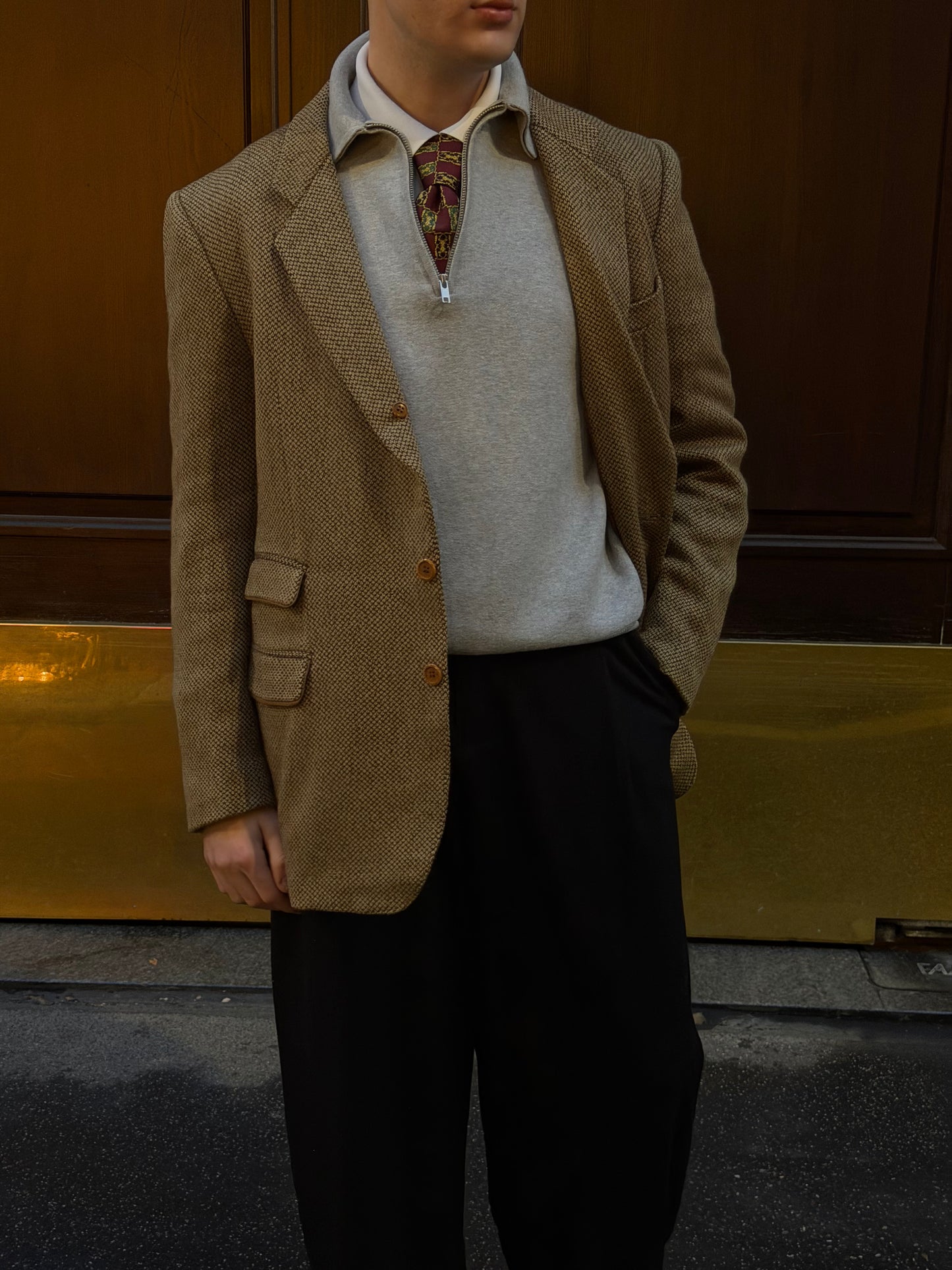 Gucci Wool Camel and Brown Vintage Blazer