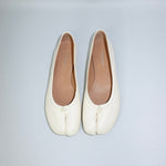 Maison Margiela Cream Tabi Leather Ballet Flats