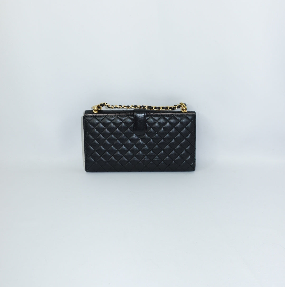 Chanel Black Wallet w/Chain