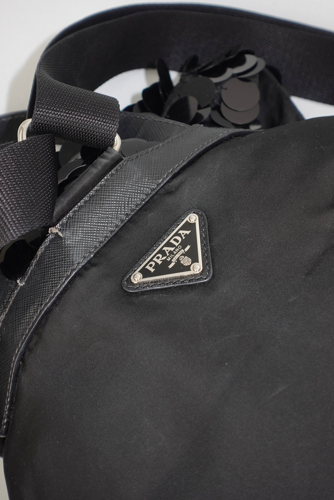 Prada Sequin Black Backpack