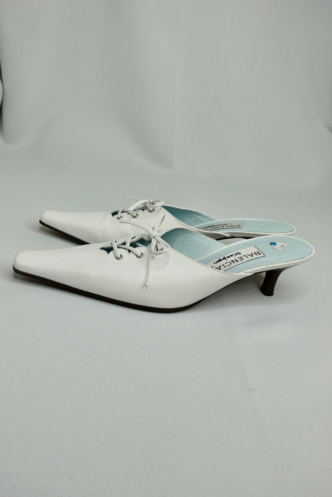 035. Balenciaga x La Corte Inglés White Mules