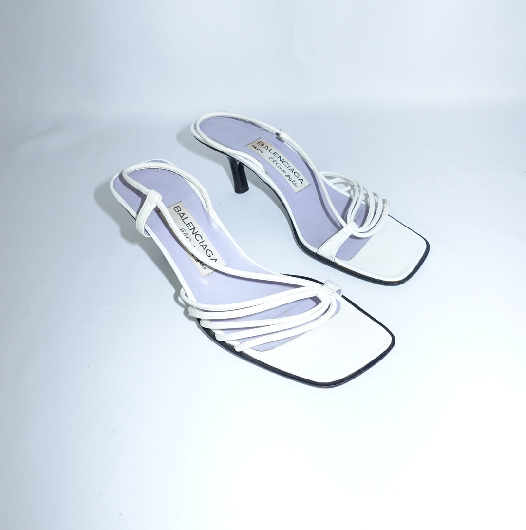 Balenciaga White Sandals 38