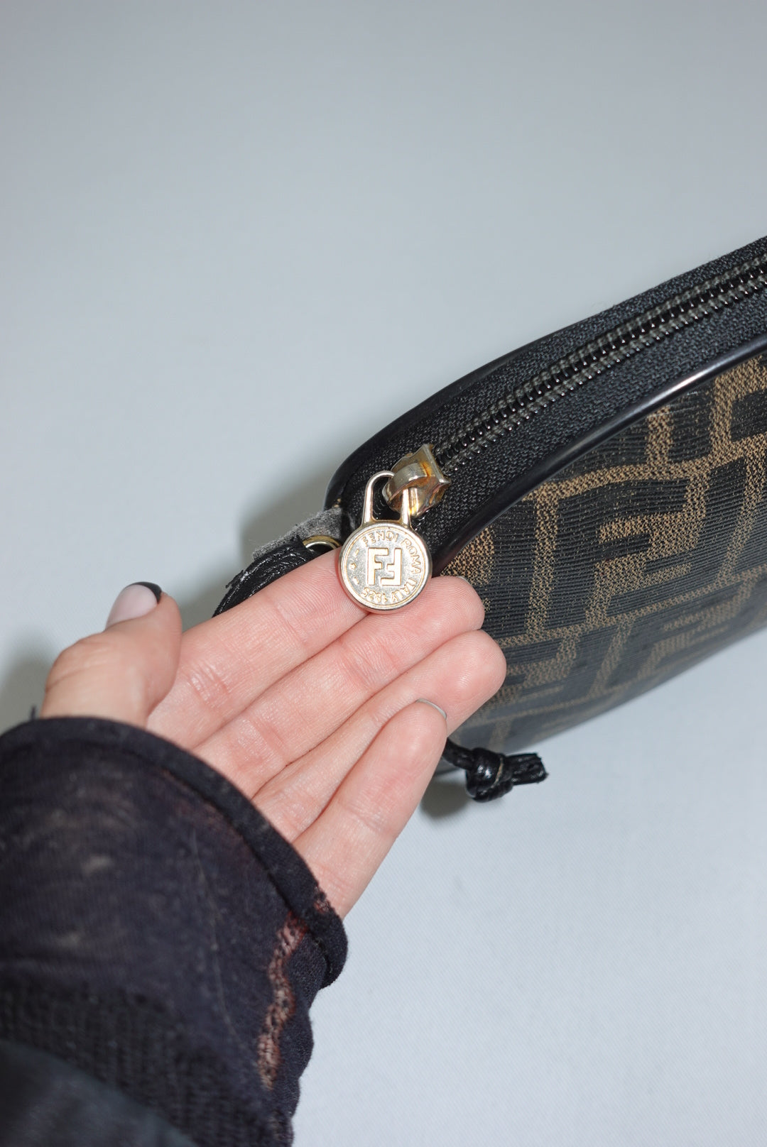 Fendi Monogram Zucca Vintage Crossbody Bag