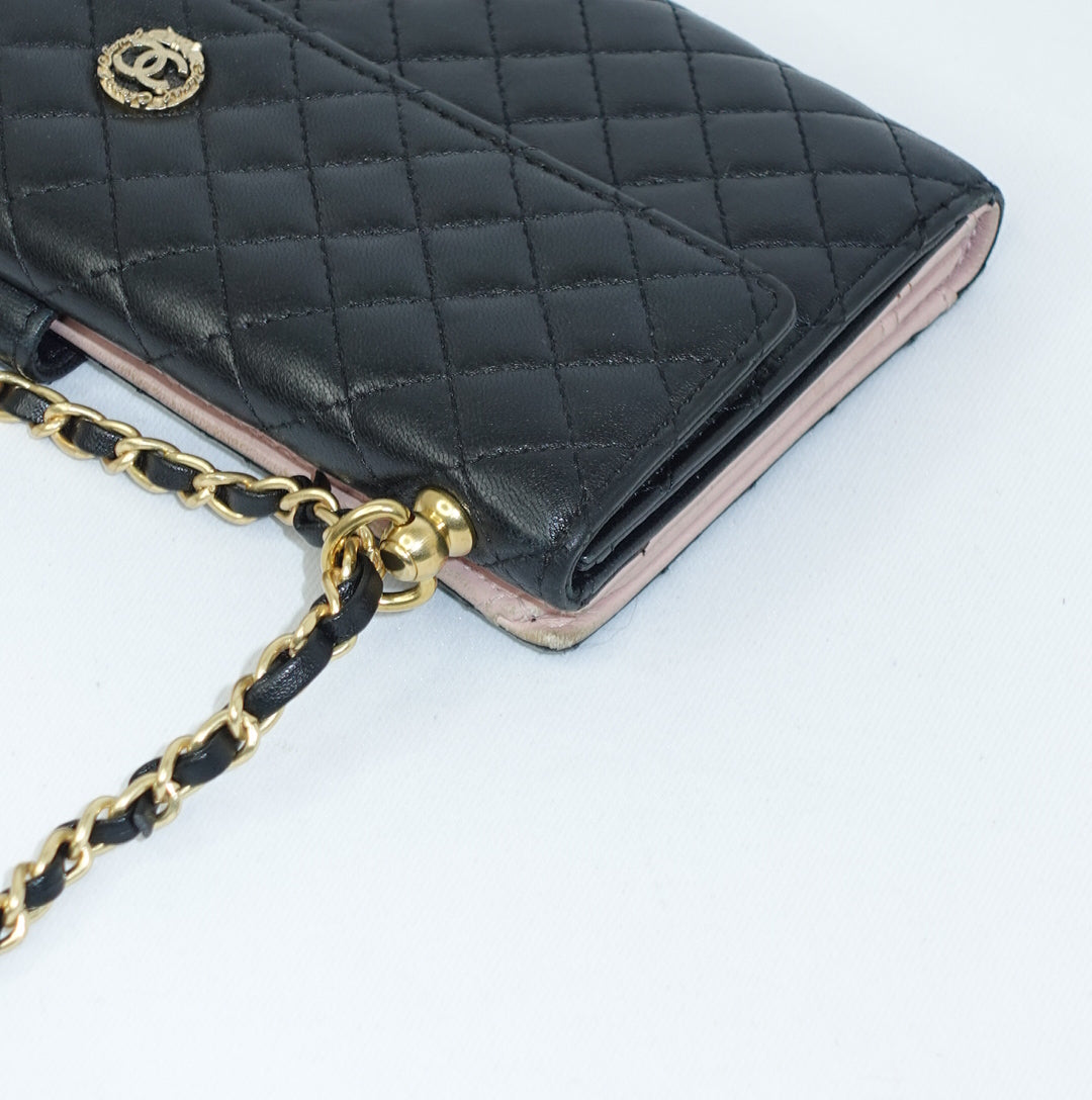 Chanel Black Wallet w/Chain