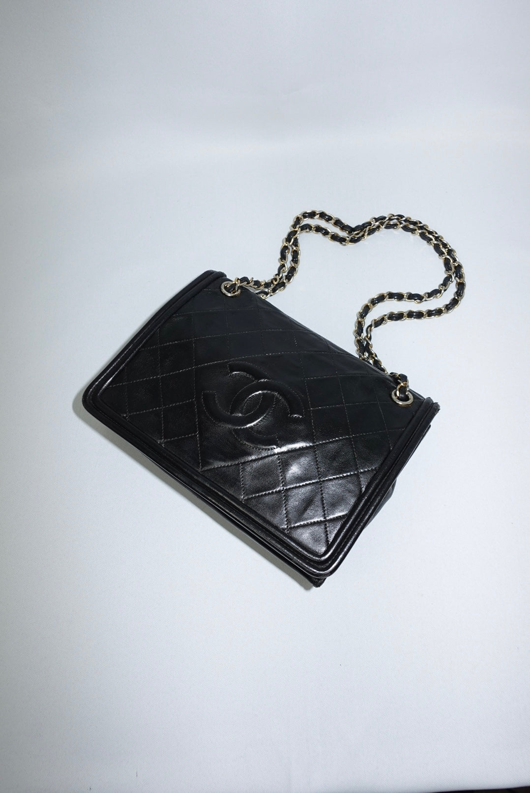 Chanel Vintage Embroidered CC Logo Camera Bag