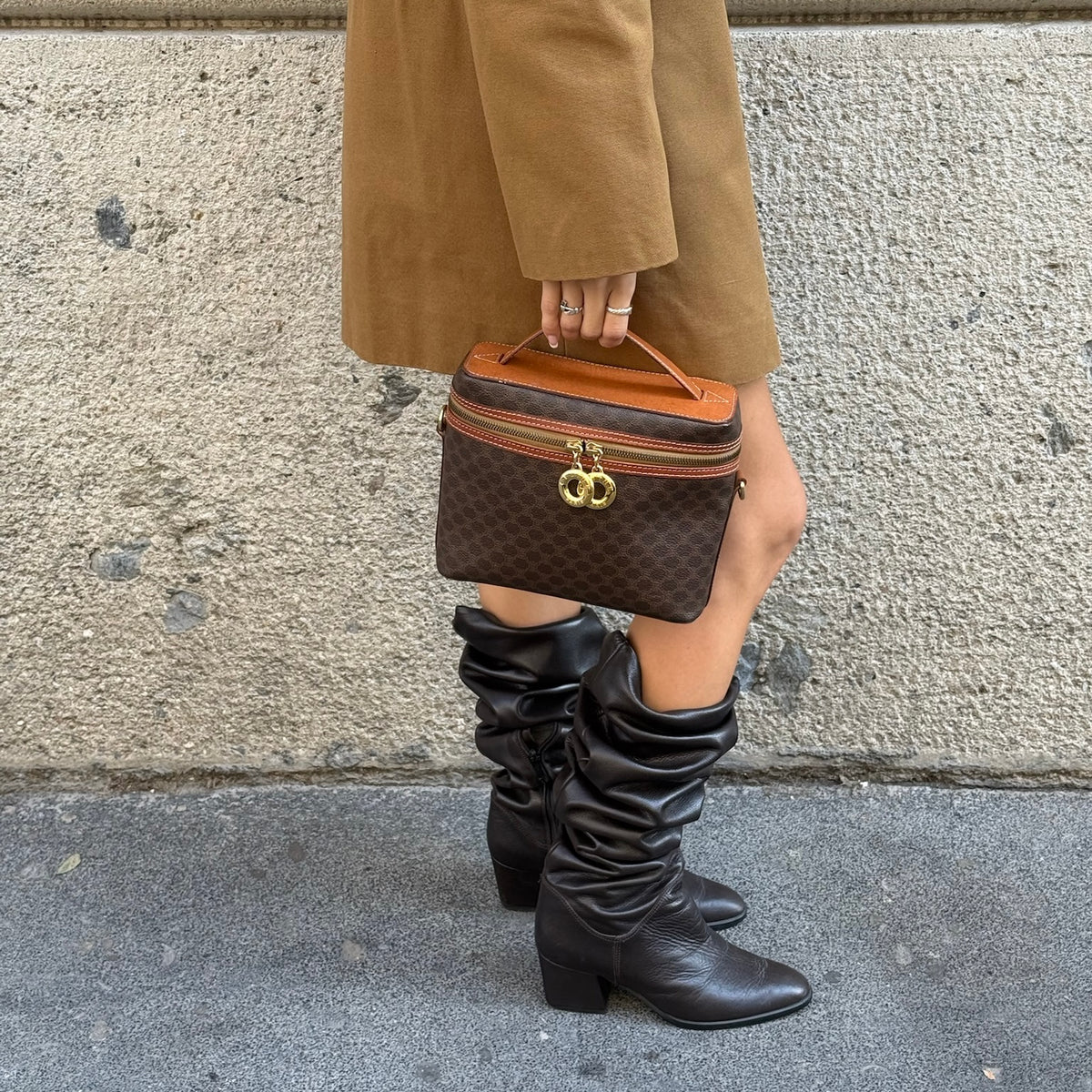 Celine Macadam Circle Hardware Vanity Bag