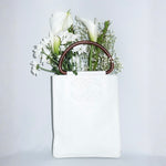 Chanel Vintage White Leather Mini Tote Bag with CC Logo