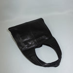 vintage bottega veneta black leather shoulder bag