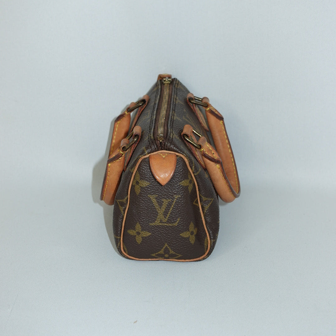 Louis Vuitton Nano Speedy Monogram con tracolla lunga