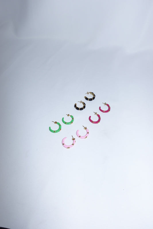 Hoop Colored Earrings in Stainless Steel
