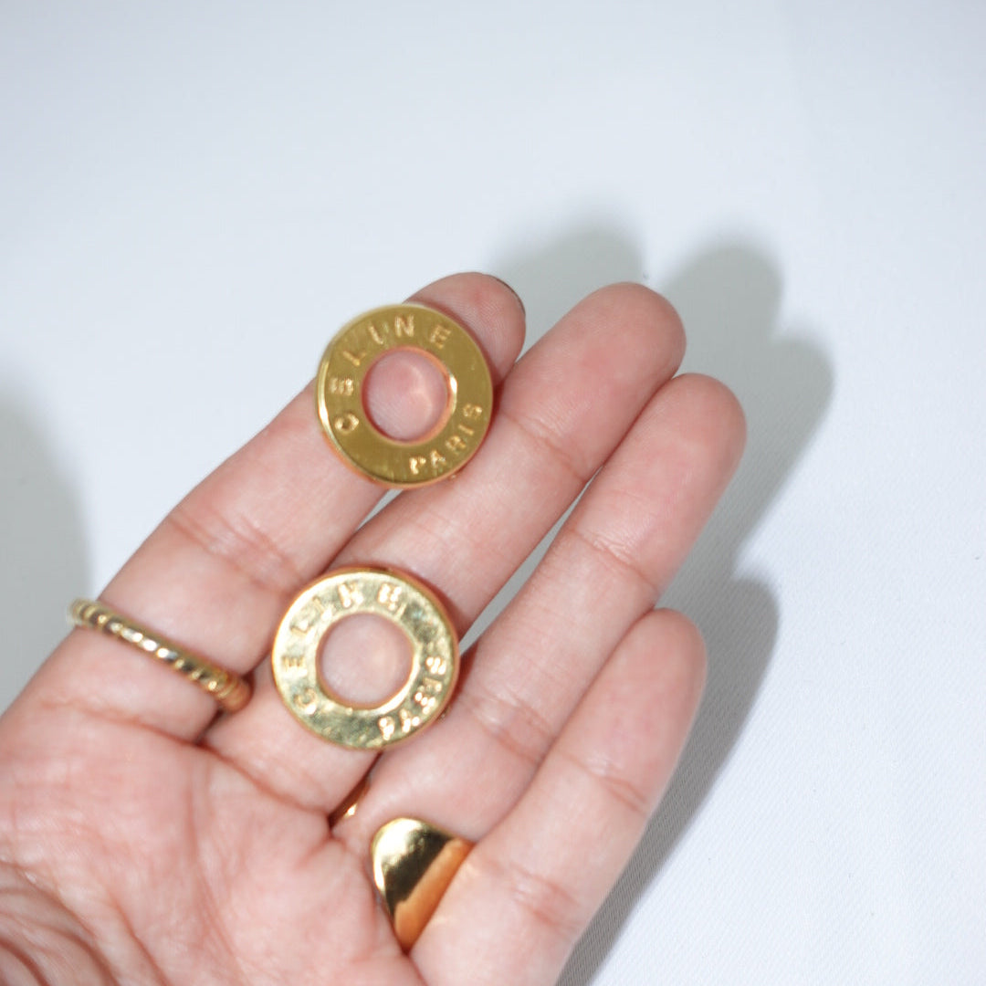 Orecchini rotondi vintage Celine