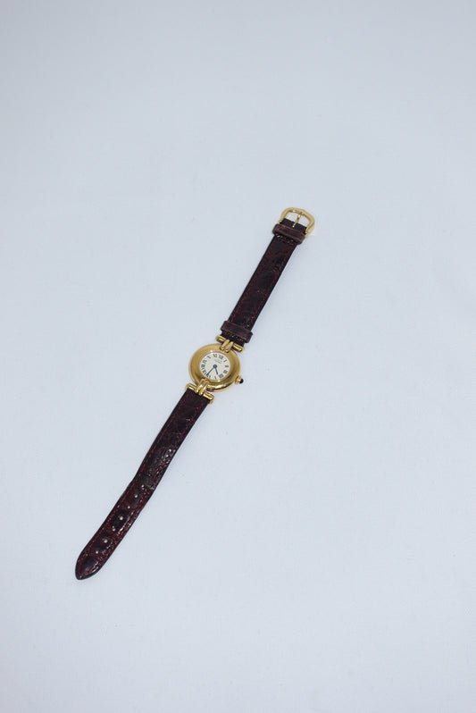 Cartier Must Colisée 24mm Gold Plated Vintage Watch