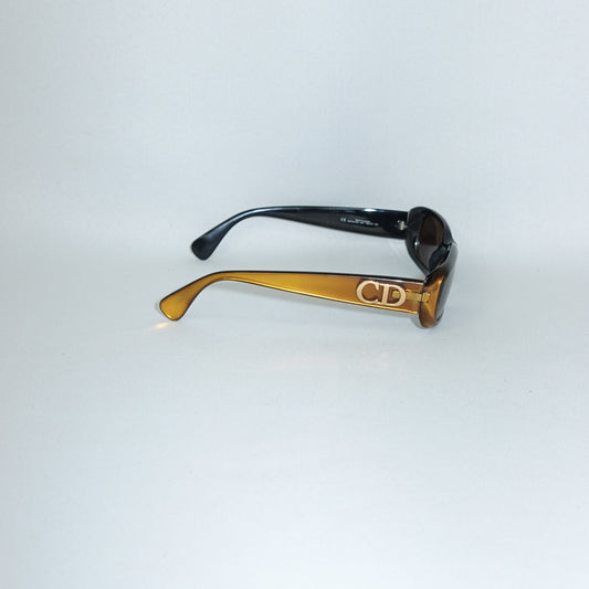 Christian Dior Vintage Brown & Yellow Sunglasses