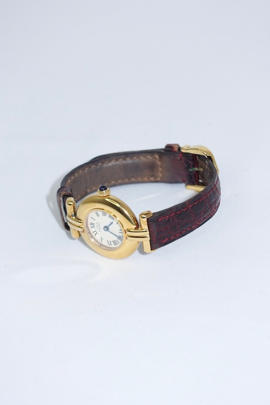 Cartier Must Colisée 24mm Gold Plated Vintage Watch