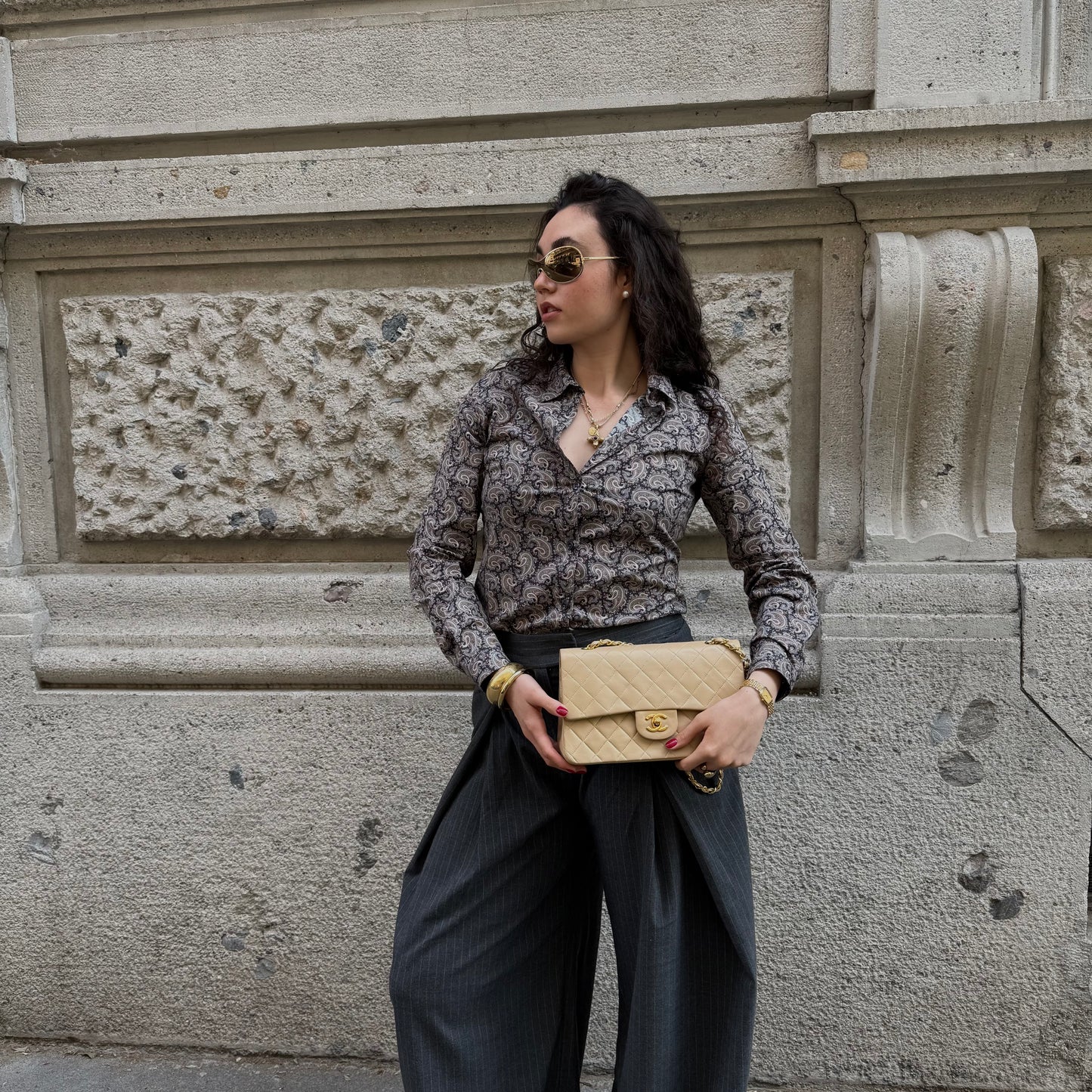 Camicia ETRO con stampa blu e rosa