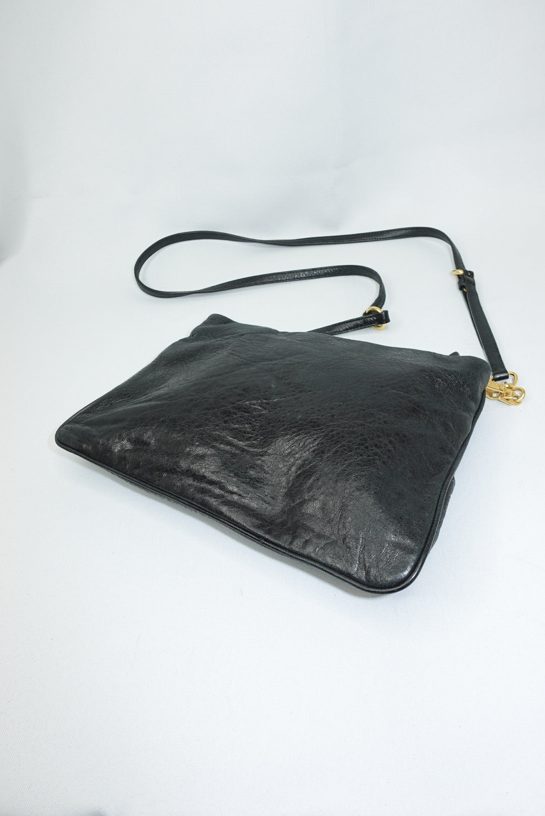 Miu Miu Black Vintage Crossbody Bag w/ Charm