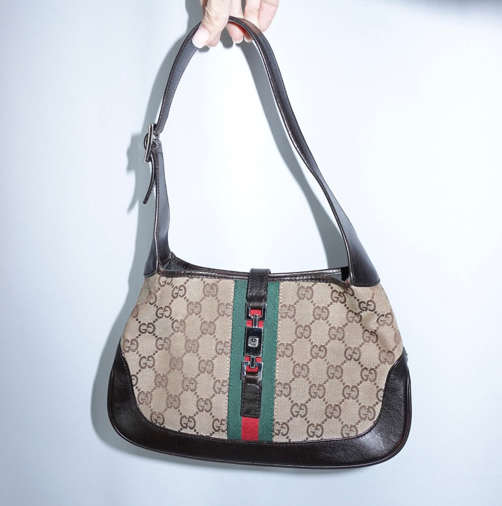 Gucci Jackie Monogram & Brown Bag