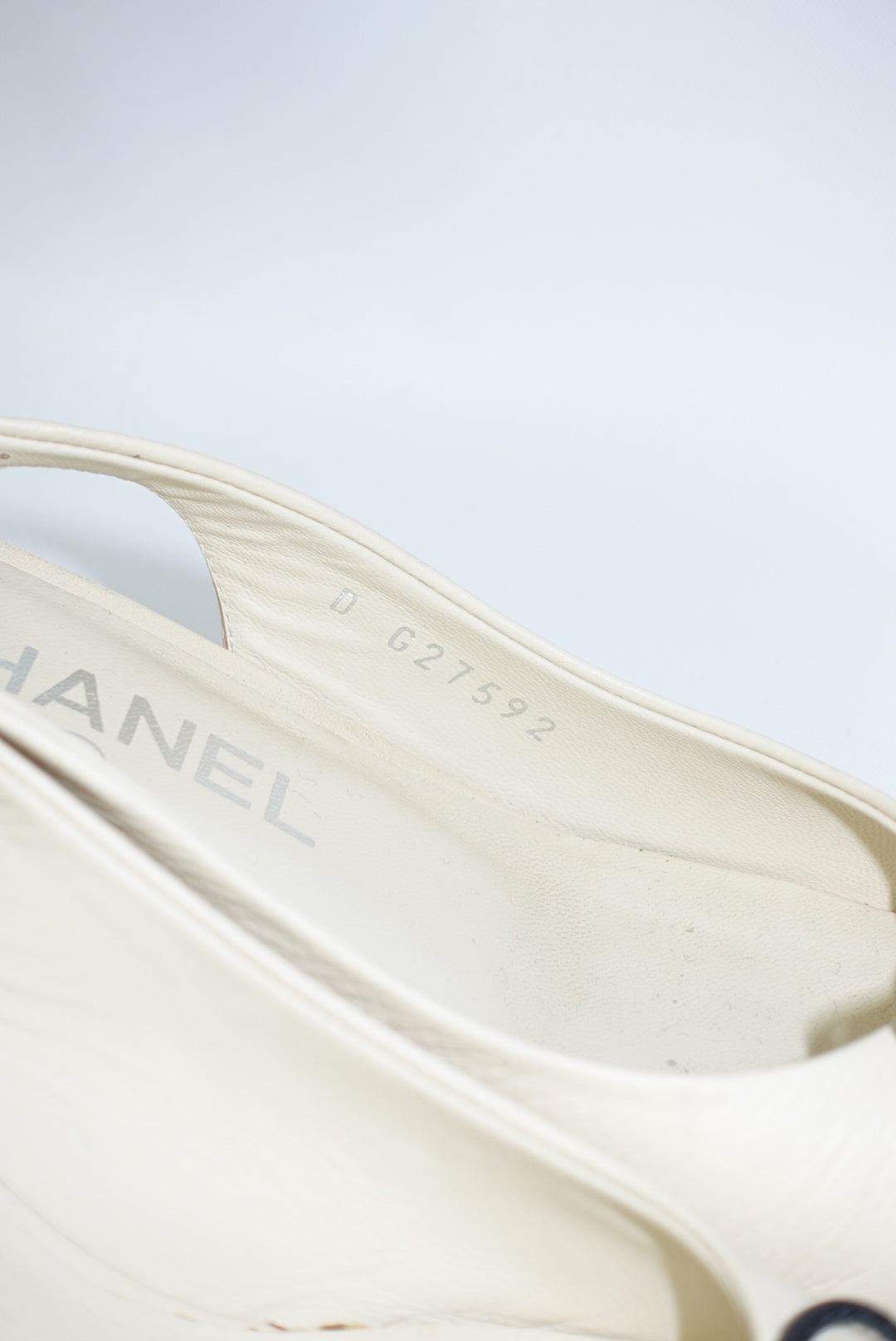 Chanel Slingback Vintage Black and White Ballerina Heels 36