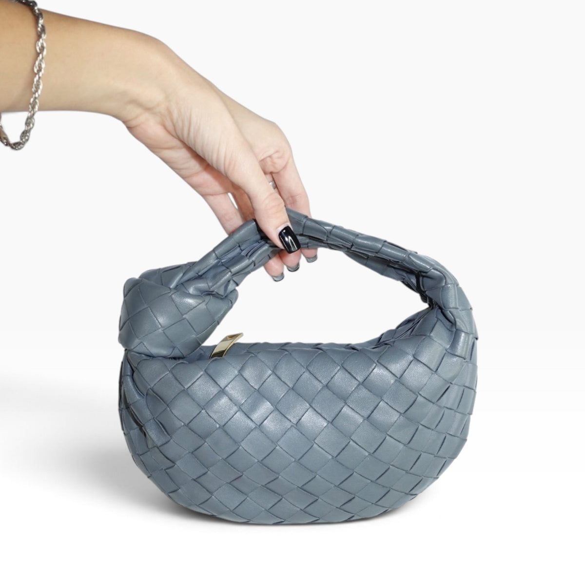 Bottega Veneta Mini Jodie Grey Bag