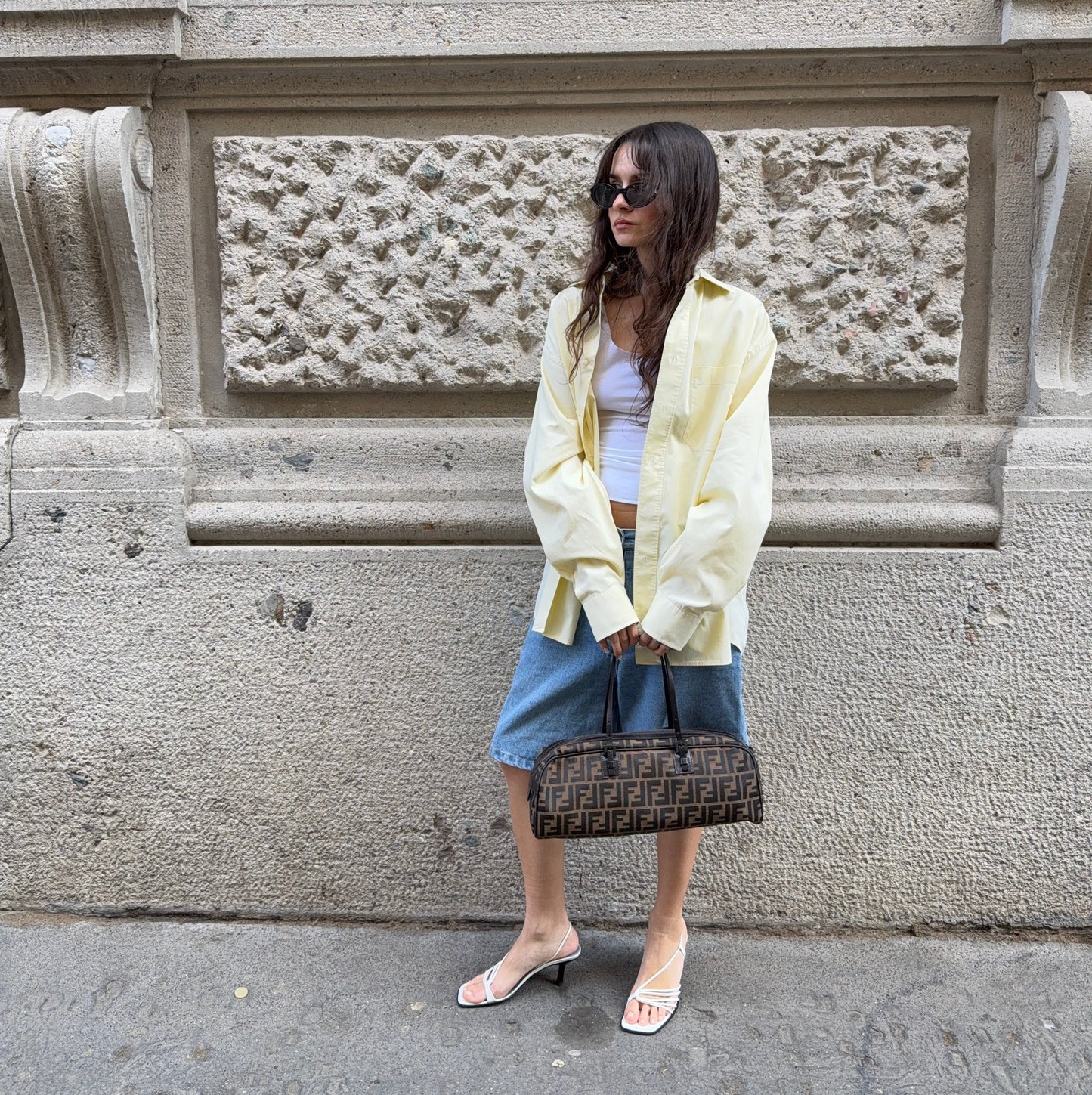 Fendi Bassotto Zucca Brown Bag