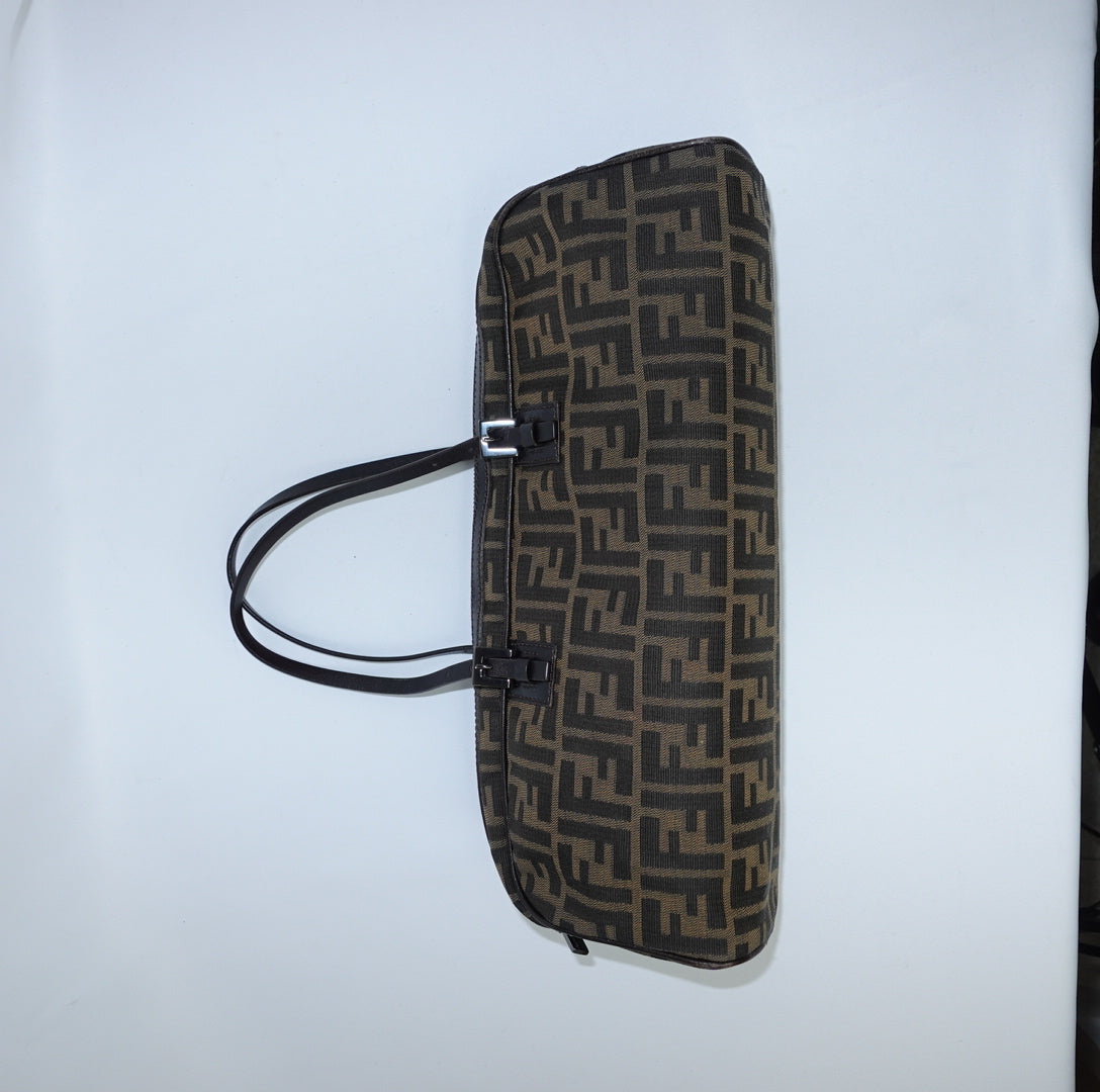Fendi Bassotto Zucca Brown Bag