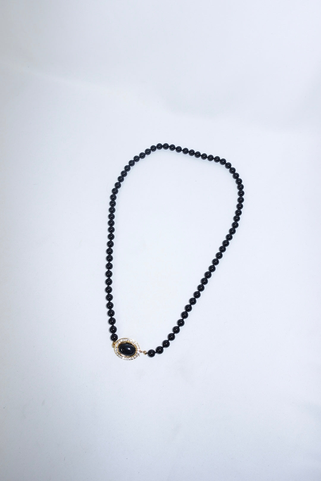 Vintage Beaded Sautoir Necklace With A Jeweled Clasp