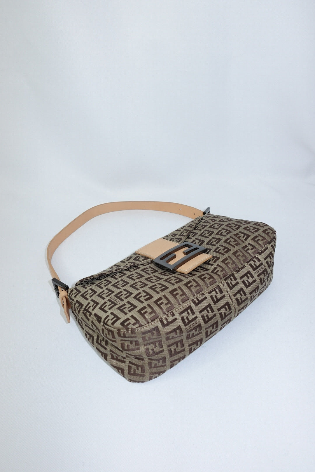 Fendi Vintage Baguette with FF Zucchini Brown Canvas