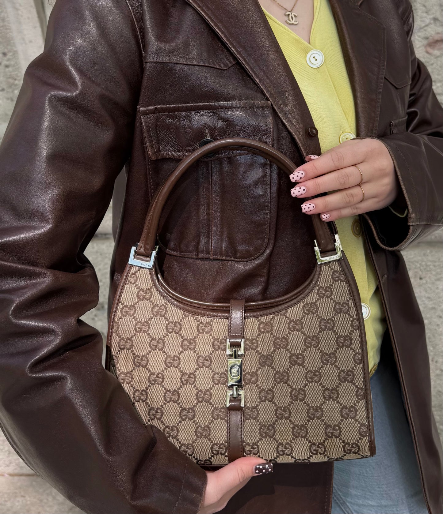 Gucci Bardot Monogram Bag
