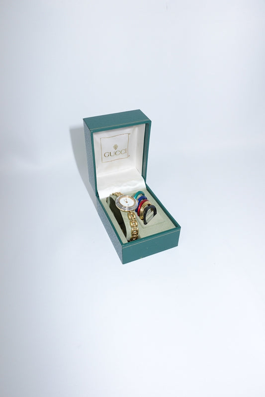 102. Gucci Bezel Gold Vintage Watch