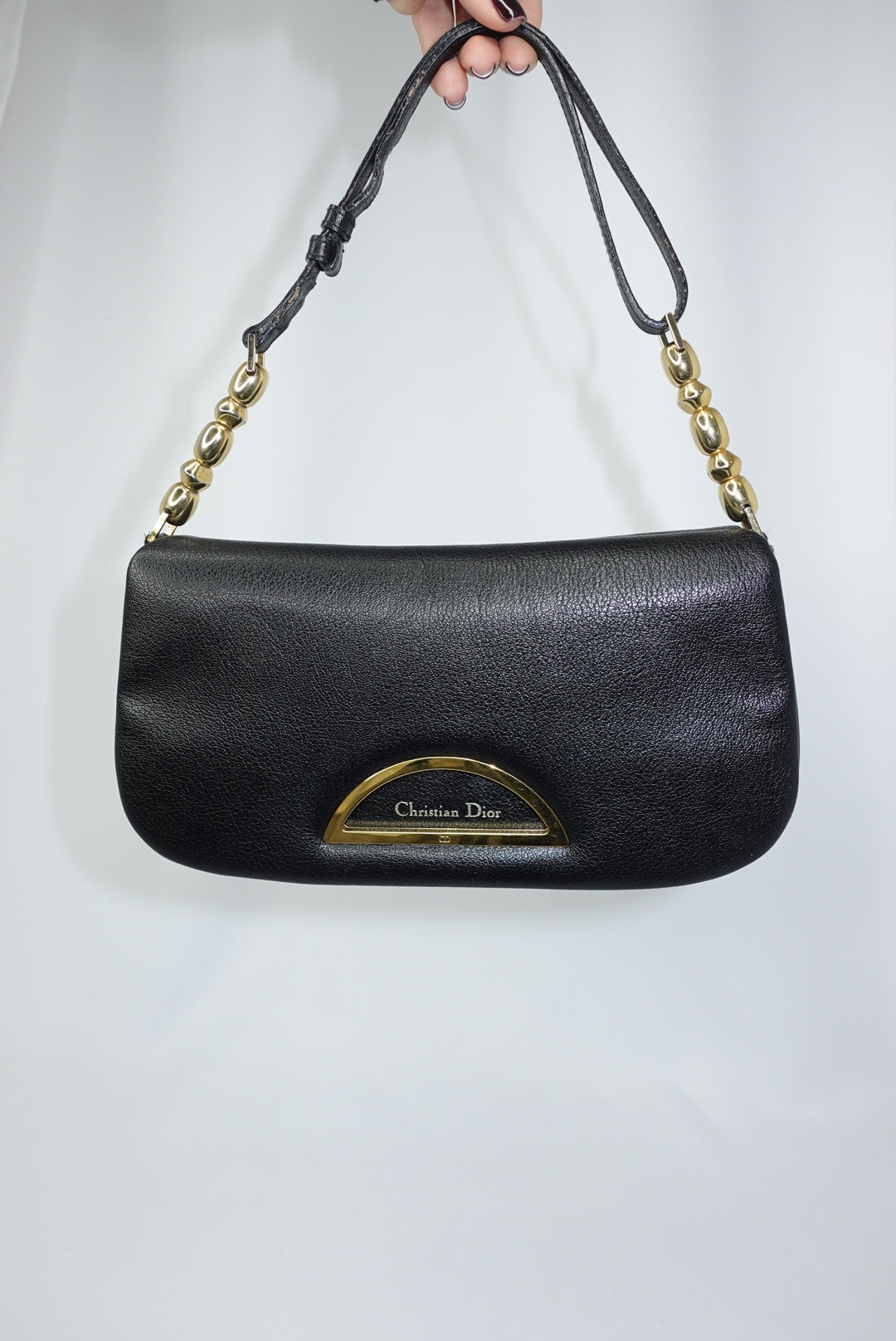 Christian Dior Malice Black Vintage Y2K Leather Shoulder Bag