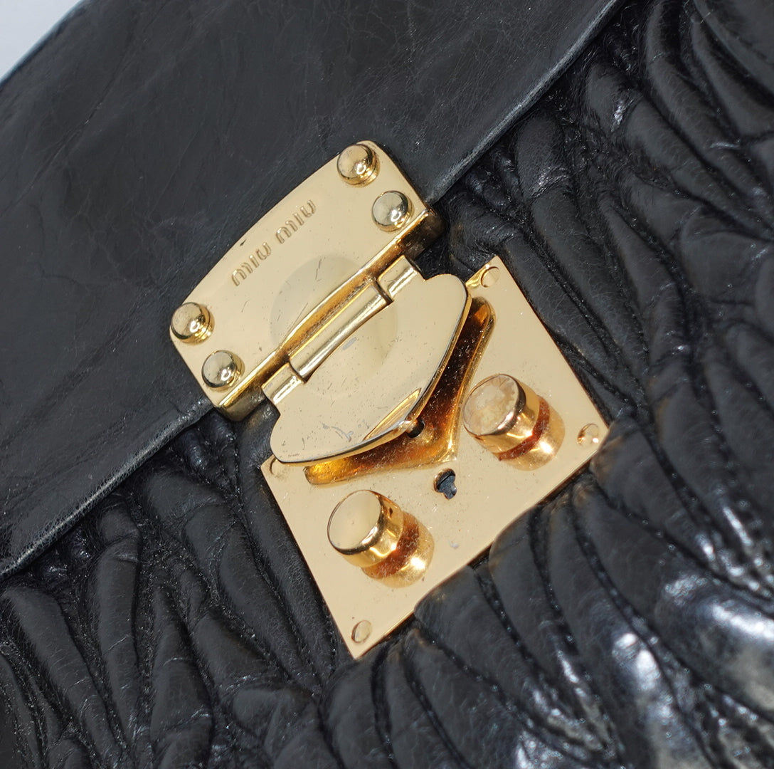 Miu Miu Matelasse Black Bag