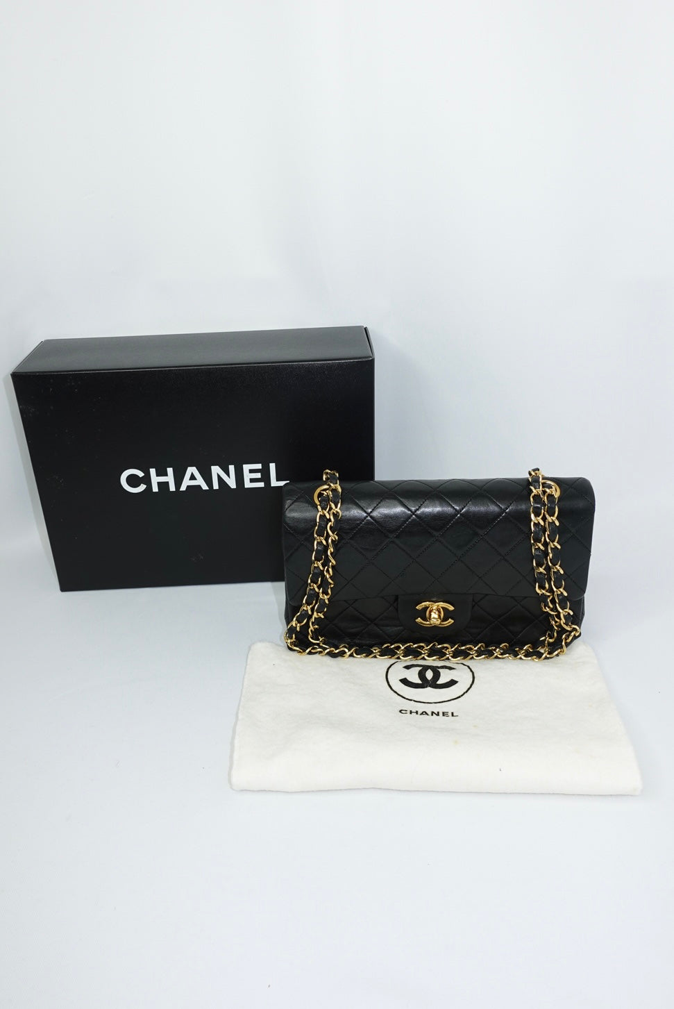 Chanel Vintage Timeless Classic 23 Double Flap Black