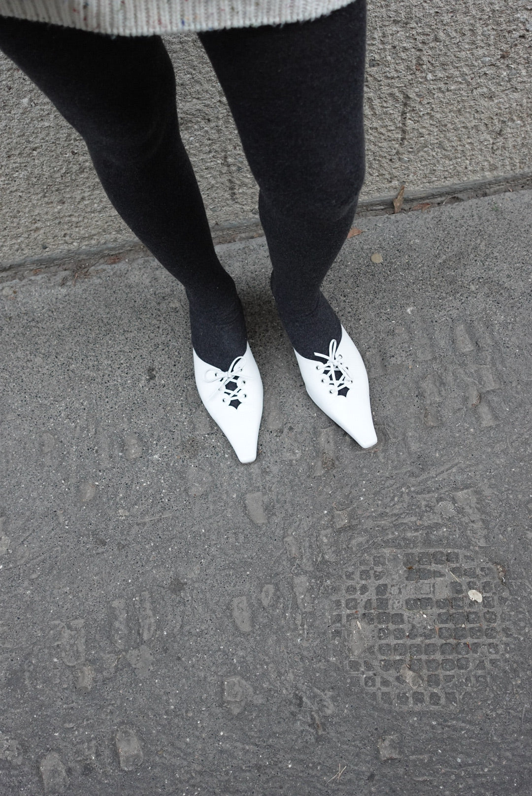 035. Balenciaga x La Corte Inglés White Mules