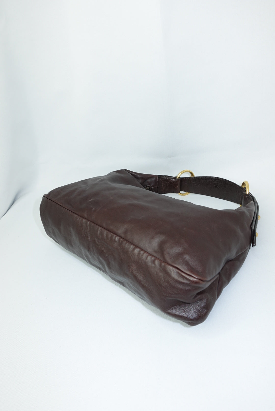 Gucci Vintage Horsebit Hobo Bag in Chocolate Leather