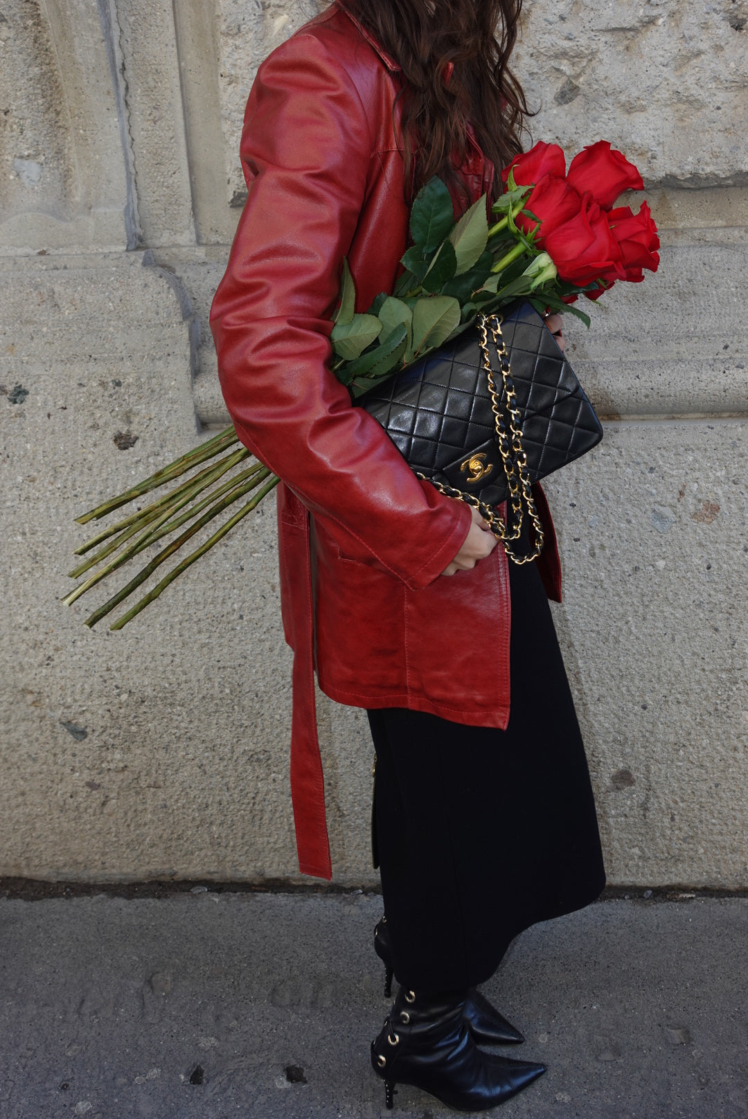 Borsa Chanel Vintage Classic Timeless Medium 25 Double Flap nera