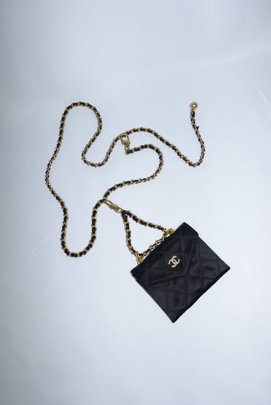Re-Worked Chanel Timeless Satin Vintage Mini W.O.C