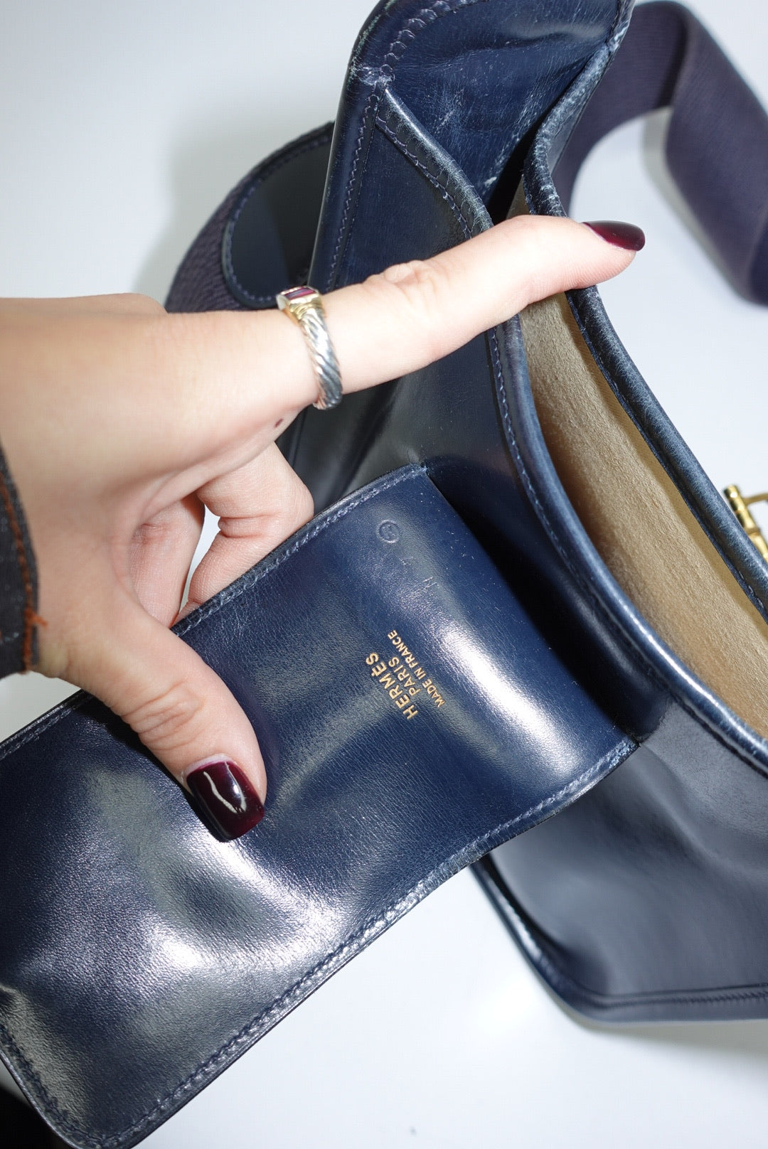 Hermès Vintage Evelyn Navy Special Edition