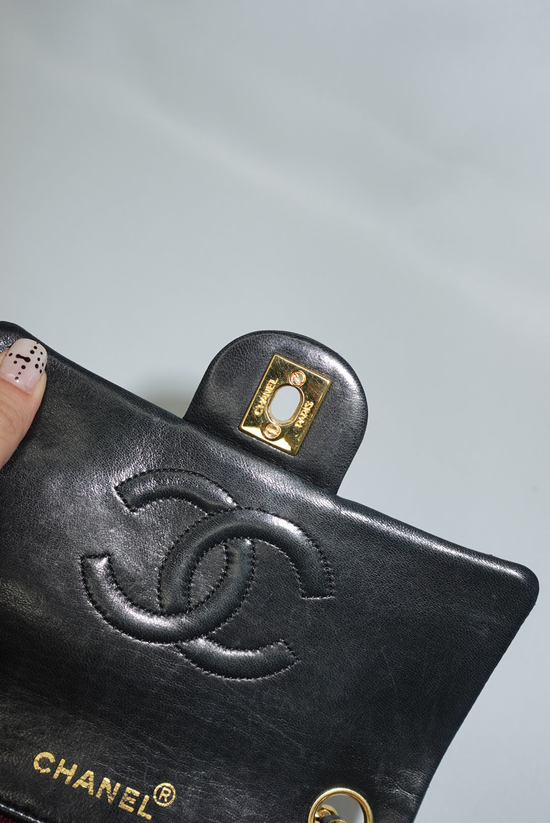 Chanel Classic Timeless Mini Square Bag in Black Quilted Lambskin – Full Set